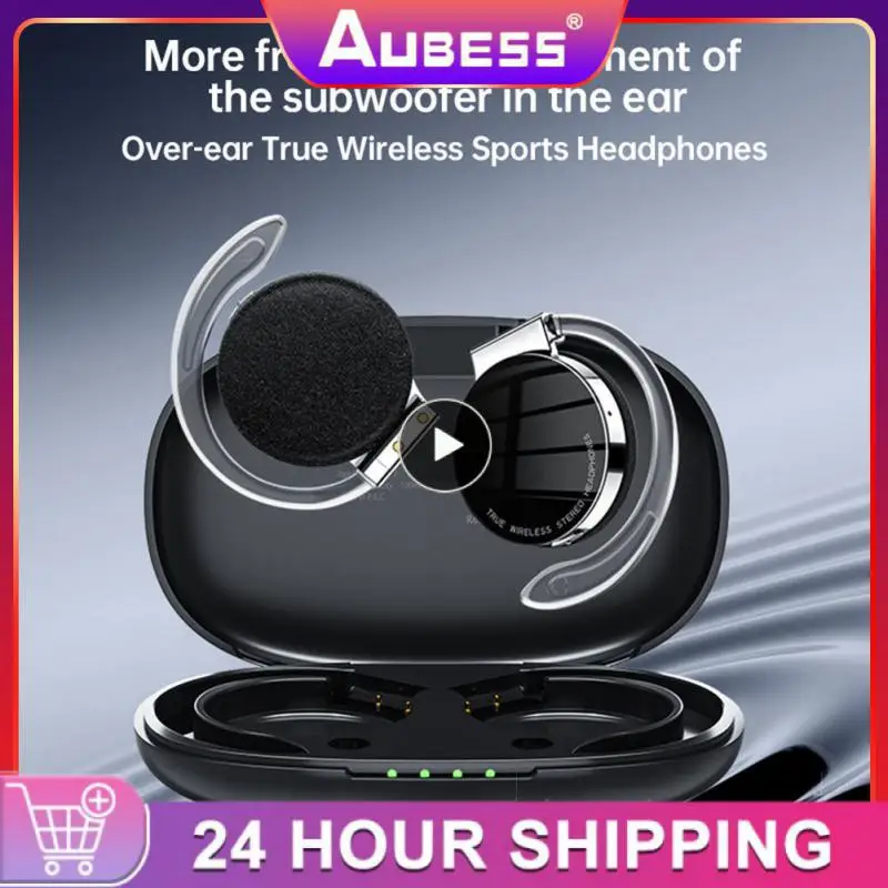

TWS Earphones With Microphones Sport Ear Hook LED Display Wireless Headphones HiFi Stereo Earbuds