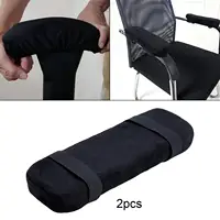 2 Piece Armrest Pad Anti-Slip Bottom Removable Pressure Relief Elbow Arm Rest Cushion for Gaming Chair Home 1