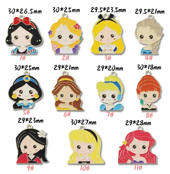 Set of 10 Colorful Cartoon Enamel Charms for Jewelry Making and DIY Projects