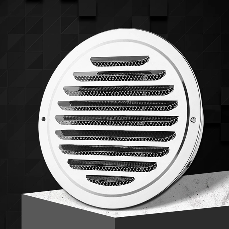 

Stainless Steel Exterior Wall Air Vent Grille Round Ducting Ventilation Grilles 100/150/160/200mm Home Office Air Vent