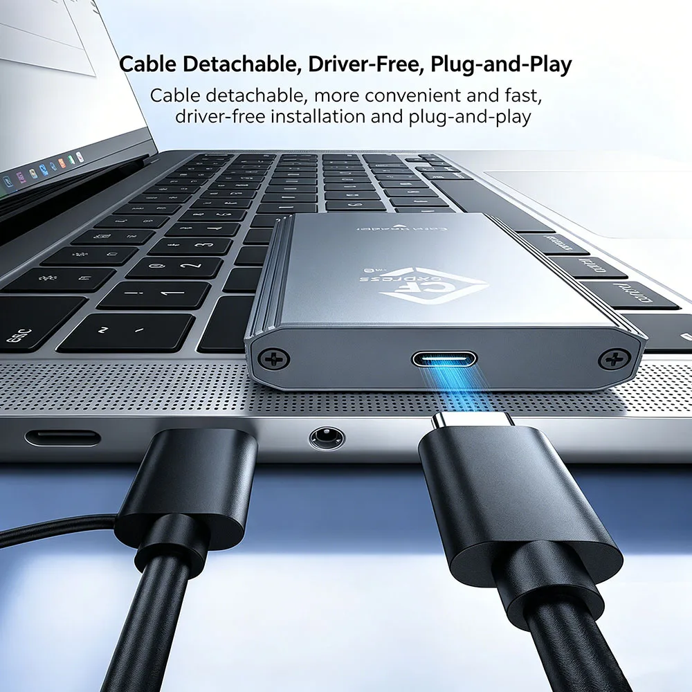 KEBIDUMEI CFexpress Type B 메모리 카드 어댑터 10Gbps 알루미늄 합금 하우징 카드 리더기 USB C To USB C/A for Windows Mac Linux