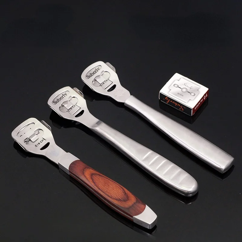 1set Foot Razor Pedicure Callus Shaver Heel Hard Skin Remover Stainless