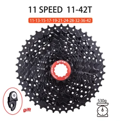Premium MTB Bicycle 11-Speed Cassette | Durable Mountain Bike Sprocket | High-Performance Cycling Freewheel Accessories (11s 42T black)