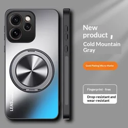 Luxury Acrylic 360° Rotating Bracket Shockproof Phone Case Cover for OPPO Reno 16 pro (GRAY)