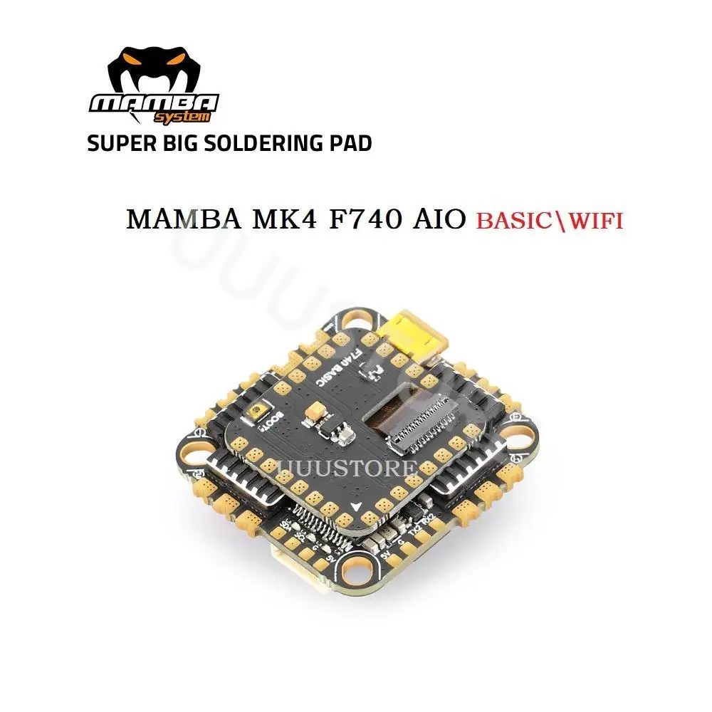 

DIATONE MAMBA MK4 F740 AIO BASIC WIFI SpeedyBee App Support F7 Flight Control BLHeli_32 40A 4in1 ESC 3~6S Lipo For RC FPV Drones