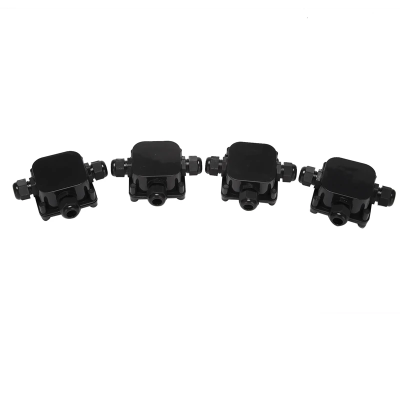 

4Pcs Junction Boxes IP68 3-Way Cable Connectors Ø 5.5Mm-10.5Mm External Outdoor Electrical Cable Junction Box