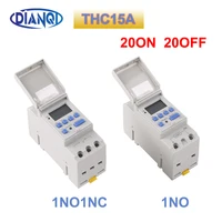 1pc Electronic Weekly 7 Days Programmable Digital Timer Switch Relay Control 220V 230V 10A Din Rail THC15A 1
