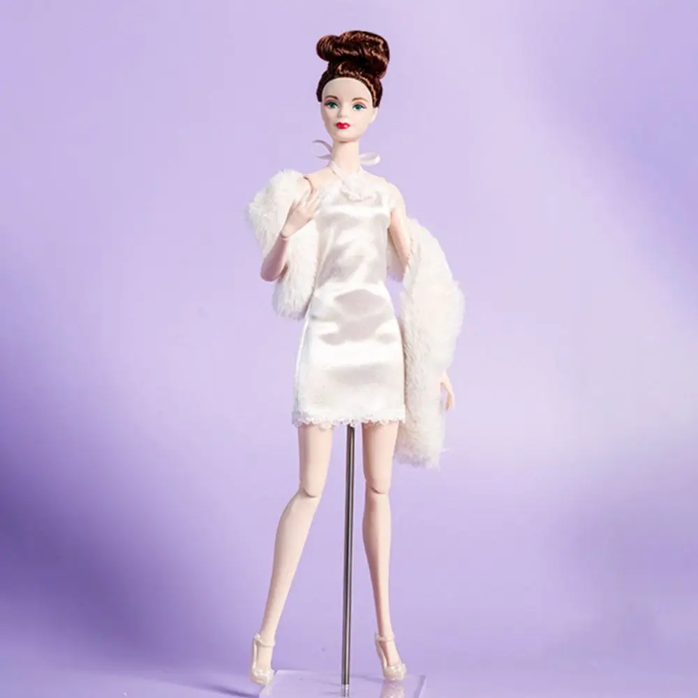 White Doll Party Dress for 30cm BJD Dolls