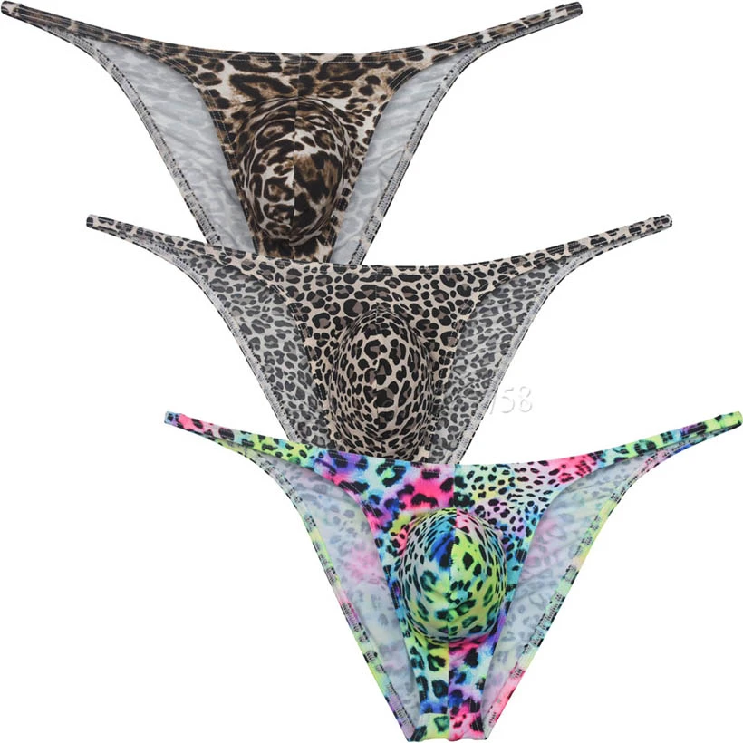 Men Bikini Brief Underwear Low Rise Briefs Male Leopard Print Cheeky Shorts  Contour Pouch Narrow Waist Silky Soft Leopard - Briefs - AliExpress