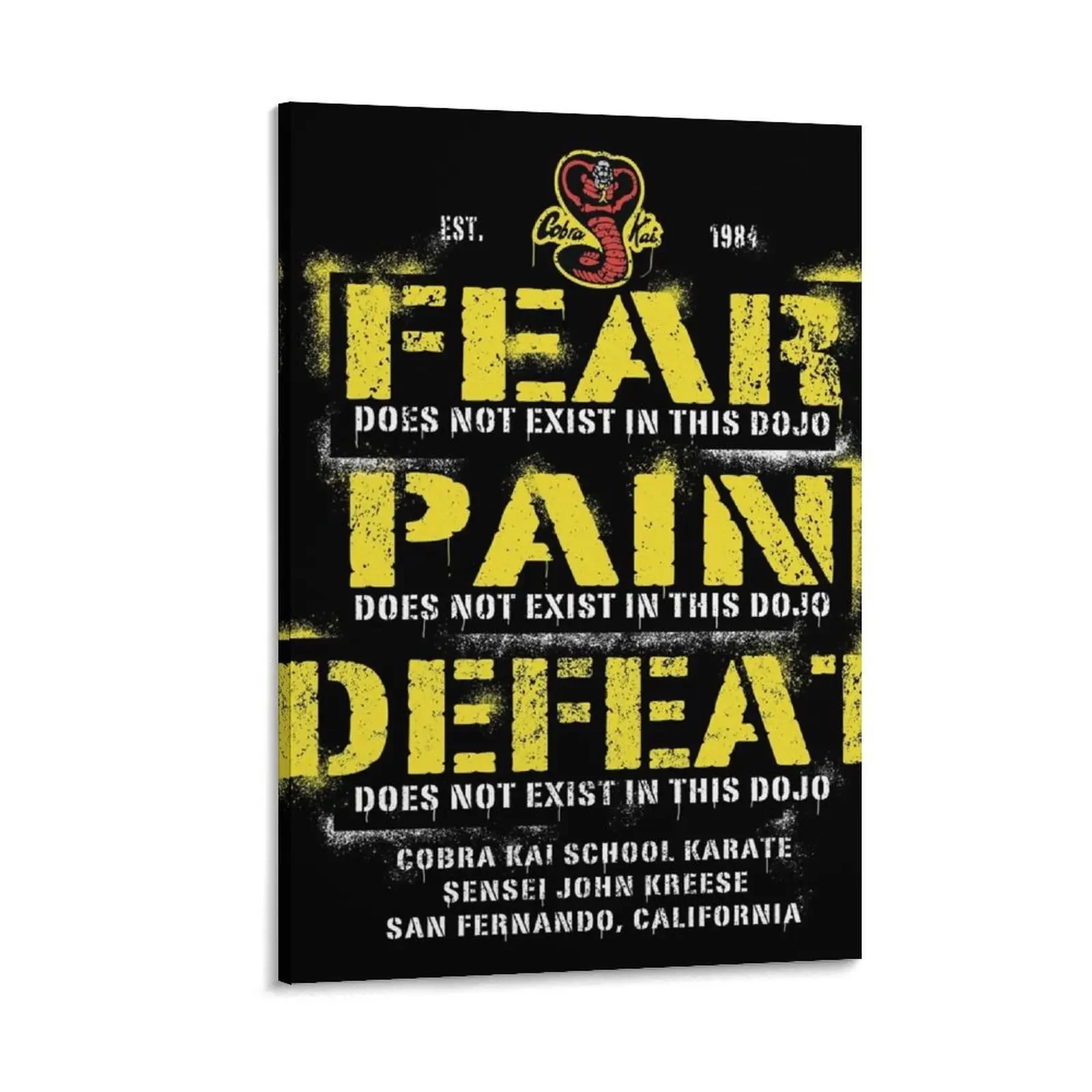 

Fear, Pain, Defeat Does Not Exist In This Dojo Canvas Painting pictures for wall anime figure