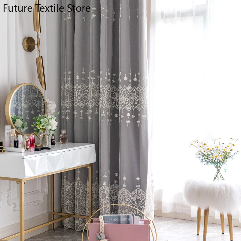 european-french-light-luxury-princess-wind-blackout-curtains-bedroom-bay-window-cloth-gauze-one-double-layer-korean-lace-rhj