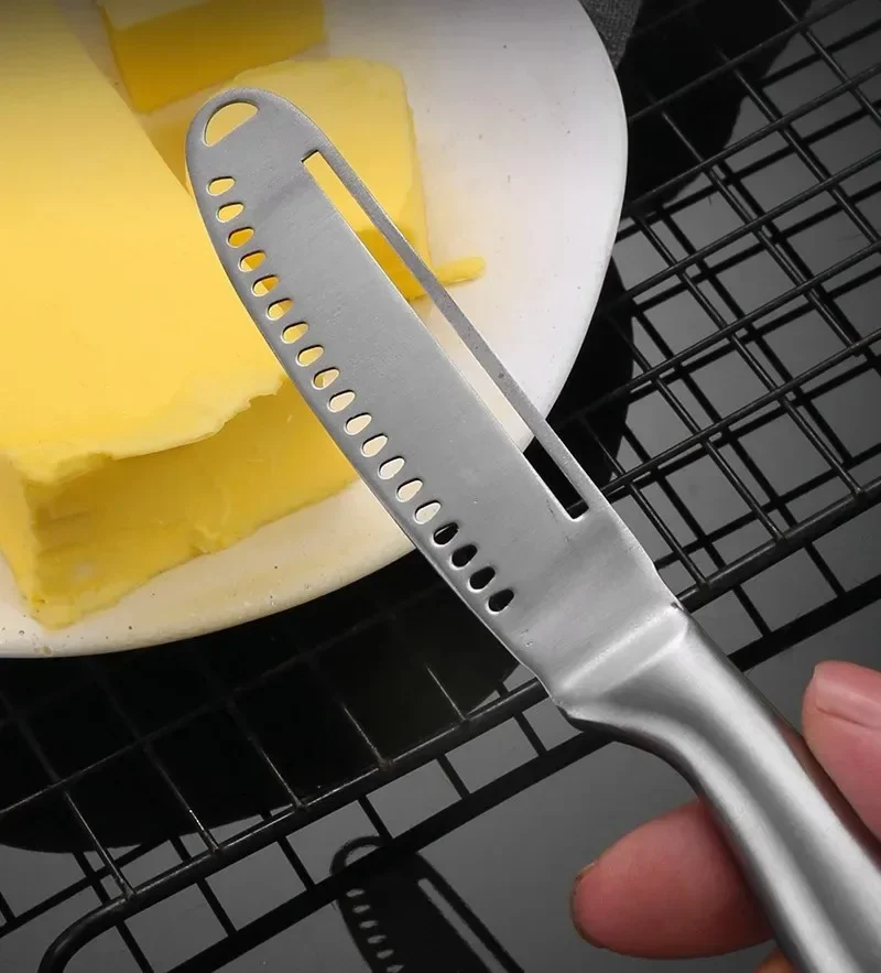 Description Picture 6 of item3 in 1 Butter Knife Stainless Steel Butter Knife Cheese Dessert Jam Spreaders Cream Scraper Bread Splitter Butter Spreader
