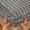 Plush Fitted Sheet Skin-friendly Bedsheet Warm Winter Bed Cover Soft Mattress Protector Bed Linen drap de lit (No Pillowcase) 1