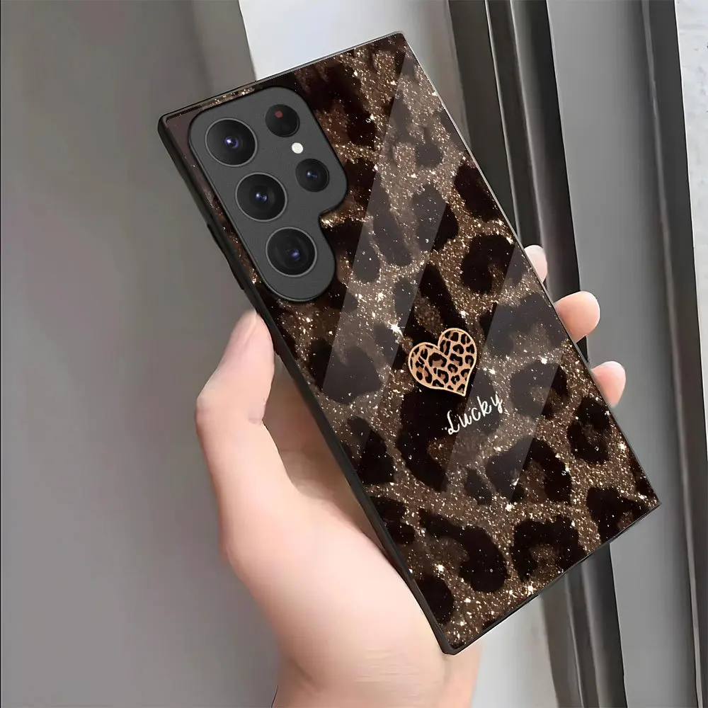 Elevate Your Style: Low-Key Luxury Leopard Print Glass Phone Case