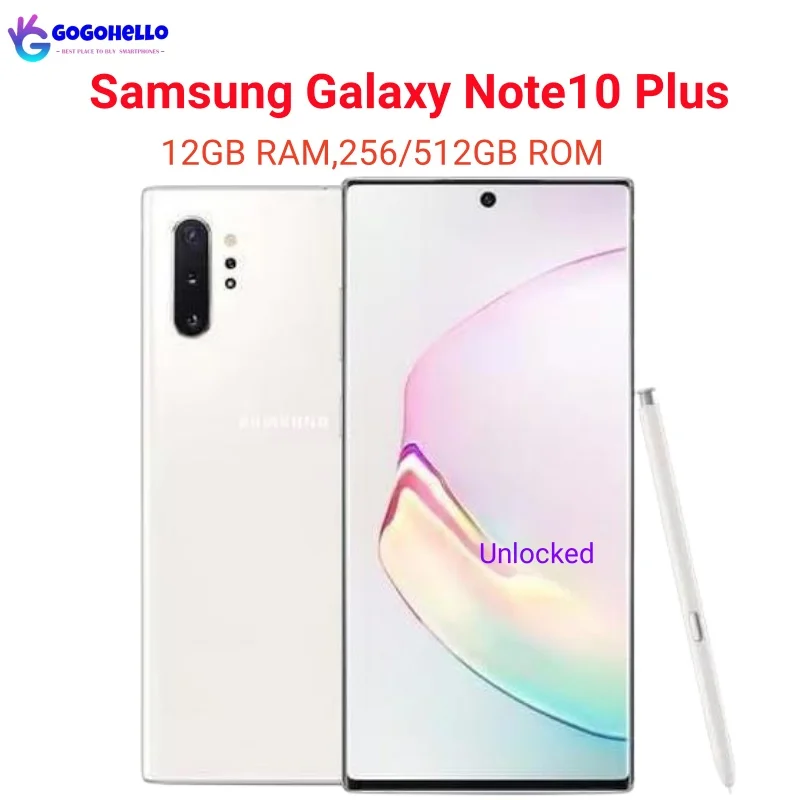 

Original Samsung Galaxy Note10 Plus 5G N976U/U1 12GB RAM 256/512GB Snapdragon 855 Octa Core 6.8" 95% New Unlocked Mobile Phone