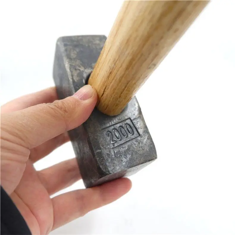 Stone hammer, square head, square head, wooden handle, heavy-duty wall smashing and wall dismantling, multifunctional 3