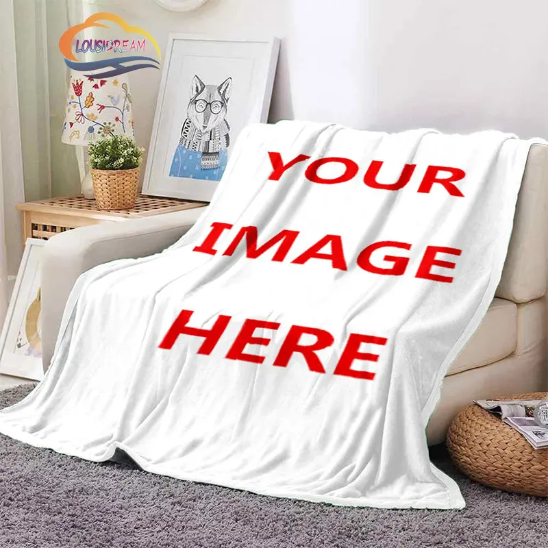 Description Picture 3 of itemDIY Pictures Custom blanket Fashion Flannel Blanket children Christmas gift and Birthday Warm soft sofa bed