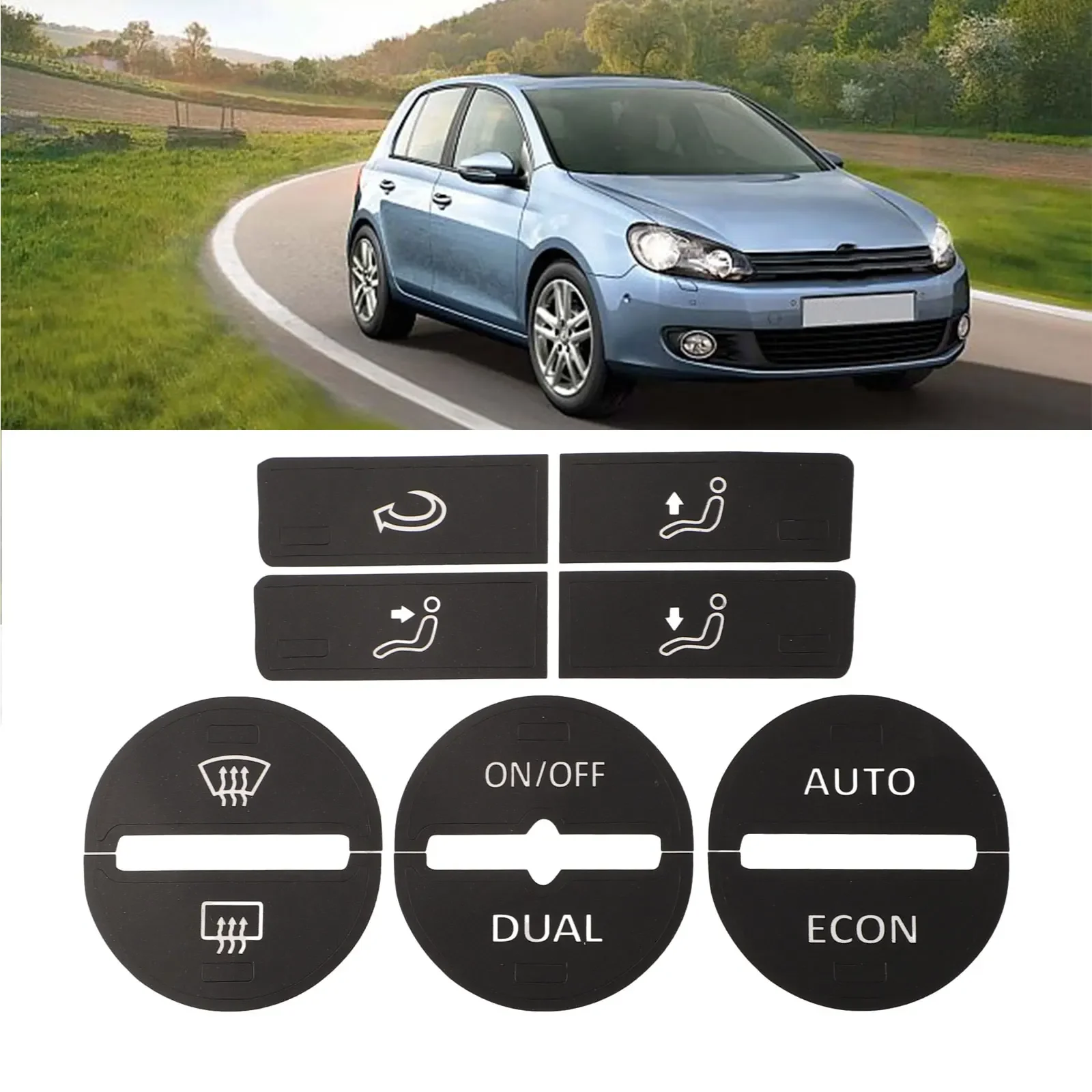 For GOLF Mk5 2004-2008 For PASSAT 2005-2010 A/C Control Button Air Condition AC Climate Control Worn Peeling Button Repair-control switch fan button cap