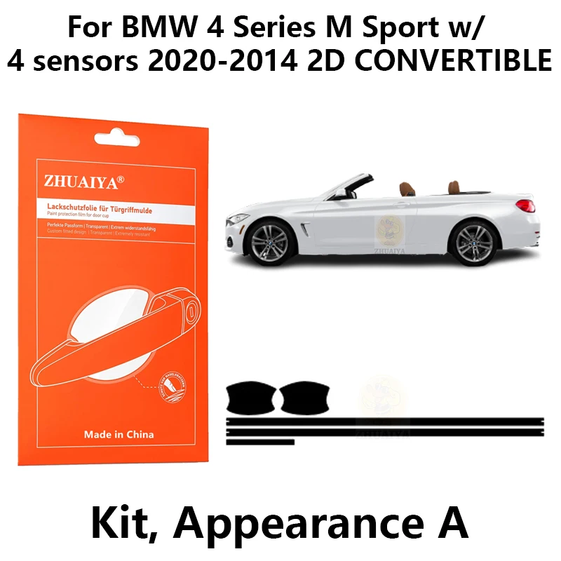 

Защитная пленка ZHUAIYA для красок дверной ручки, ТПУ PPF для BMW 4 серии M Sport с 4 датчиками 2020-2014