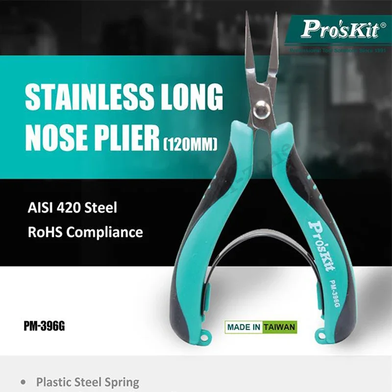 Pro'skit PM-396F Stainless Steel Industrial Grade High Hardness Diagonal Pliers for Electrician Wire Cutting and Stripping Tools 3