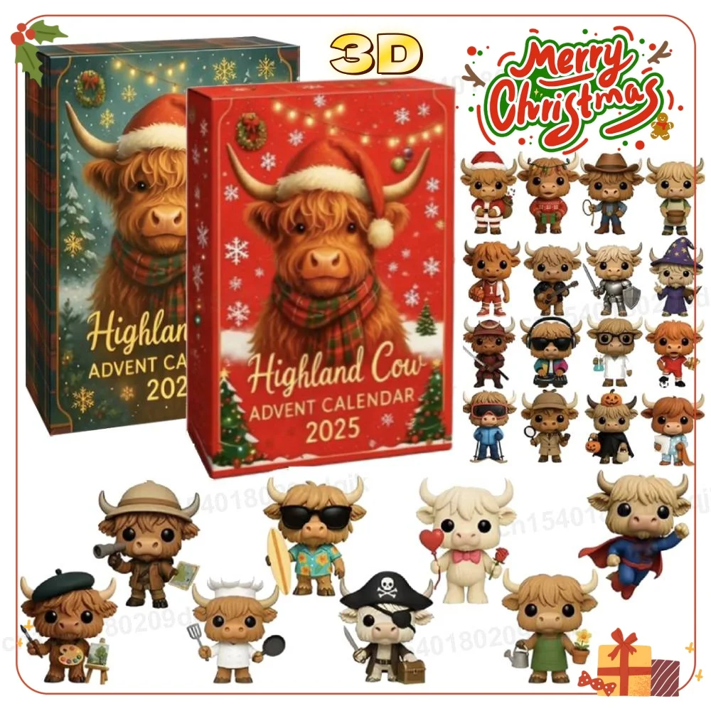 Highland Cow Christmas Advent Calendar