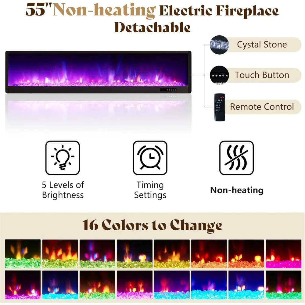 King Wingback Bed with Fireplace 4