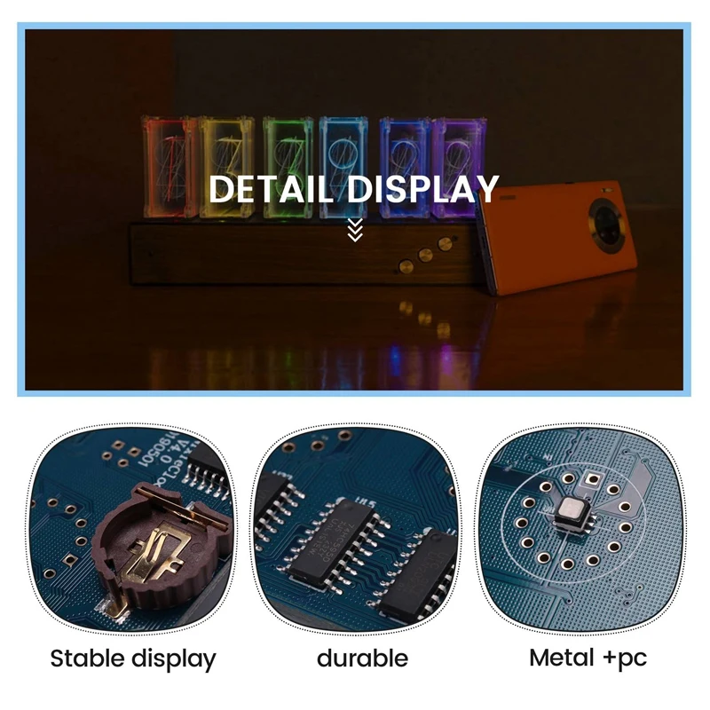 DIY In14 In4 Nixie Tube Clock Digital LED Clock Gift Circuit Board Kit , PCBA No Tubes