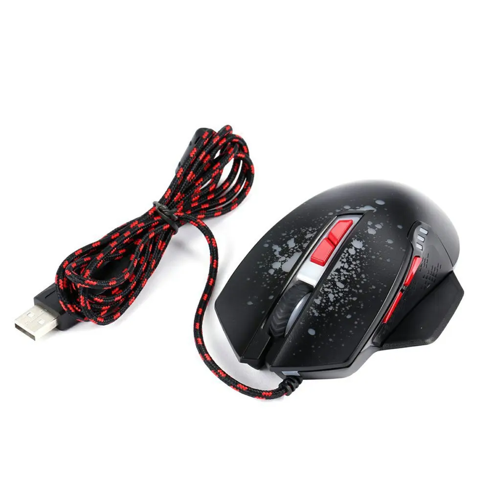 USB-мышь компьютерная LESHP 3200 DPI 6 кнопок 7 цветов | Дом и сад