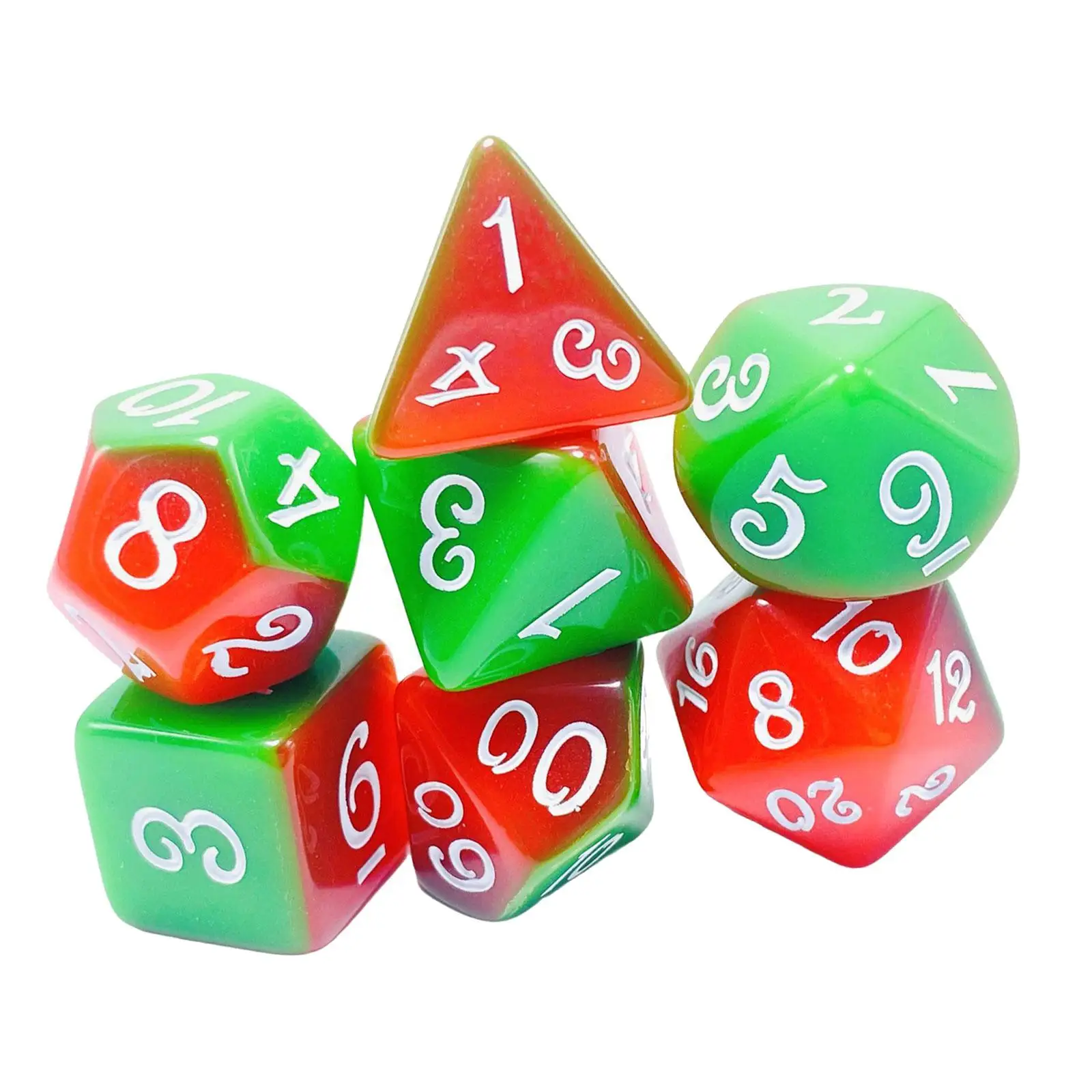 7x Polyhedral Dices Math Teaching Toys Party Favors Entertainment Toys Party Game Dices Set for Party Board Game Card Game