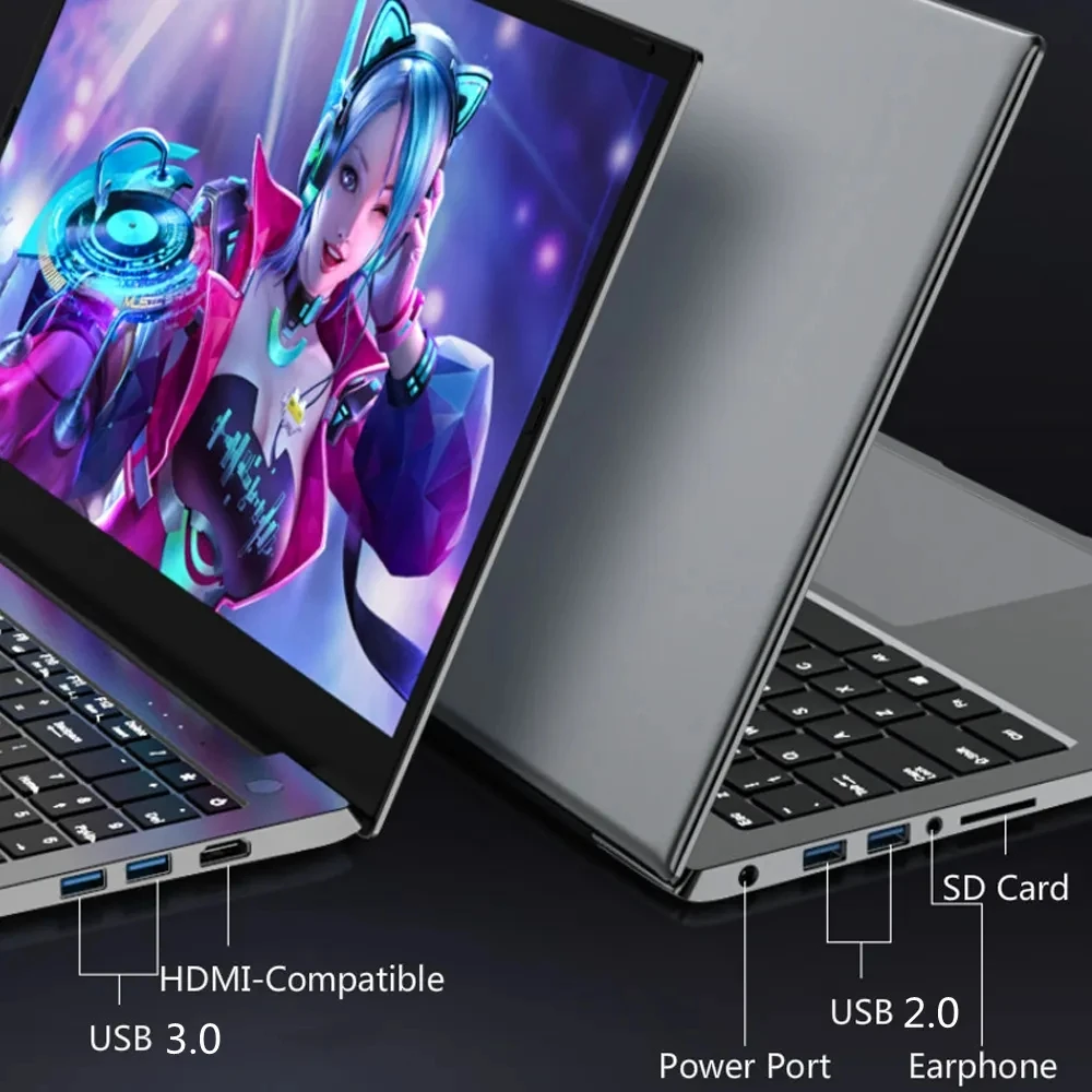 15.6 Inch Gaming Laptop Intel i7 1260P NVIDIA MX550 2G i9 10880H IPS Fingerprint Office Ultrabook Slim Notebook Windows 11 WiFi 5