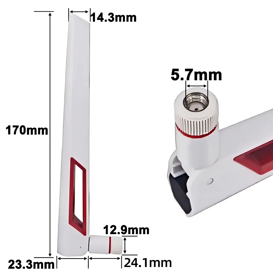 WiFi Antenna Dual Band Universal Amplifier WLAN Router Signal Booster Male SMA RP-SMA Male 12dBi 2.4G 5G 5.8GHz