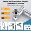 Retractable Universal 1440 °Swivel Robotic Arm Swivel Extension Faucet Aerator Kitchen Sink Faucet Extender 2 Water Flow Mode 5