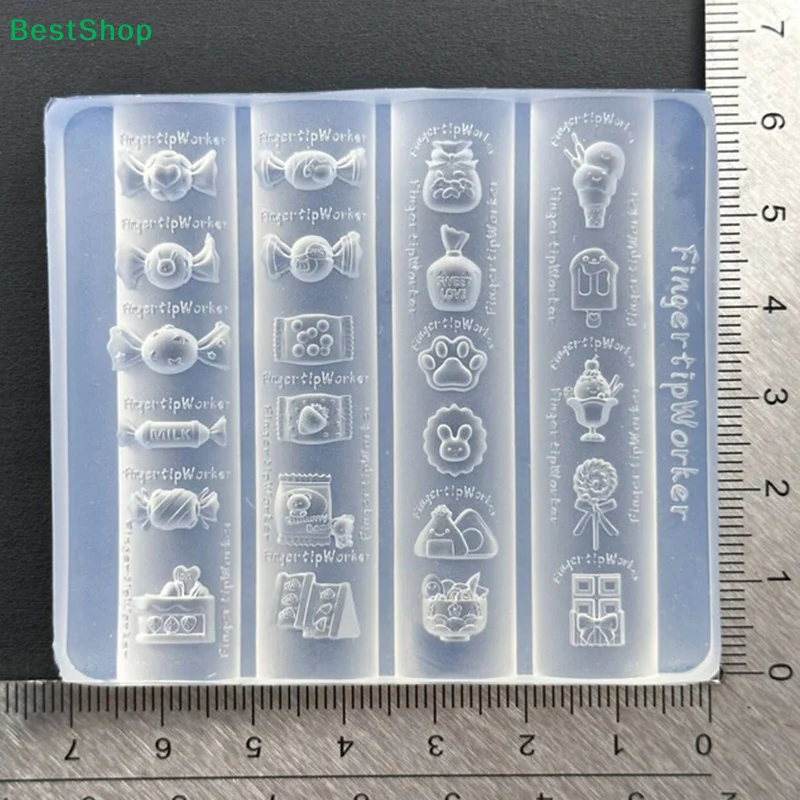 ♥ 3D 네일 아트 실리콘 몰드 - 귀여운 캔디 & 디저트 디자인 DIY 네일 장..