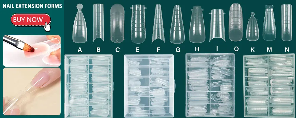 Description Picture 3 of itemNail Extension Mold False Nails Tips UV Gel Quick Building Mold Square Coffin Almond Nails Art Accessories Tool Dual Nail Forms