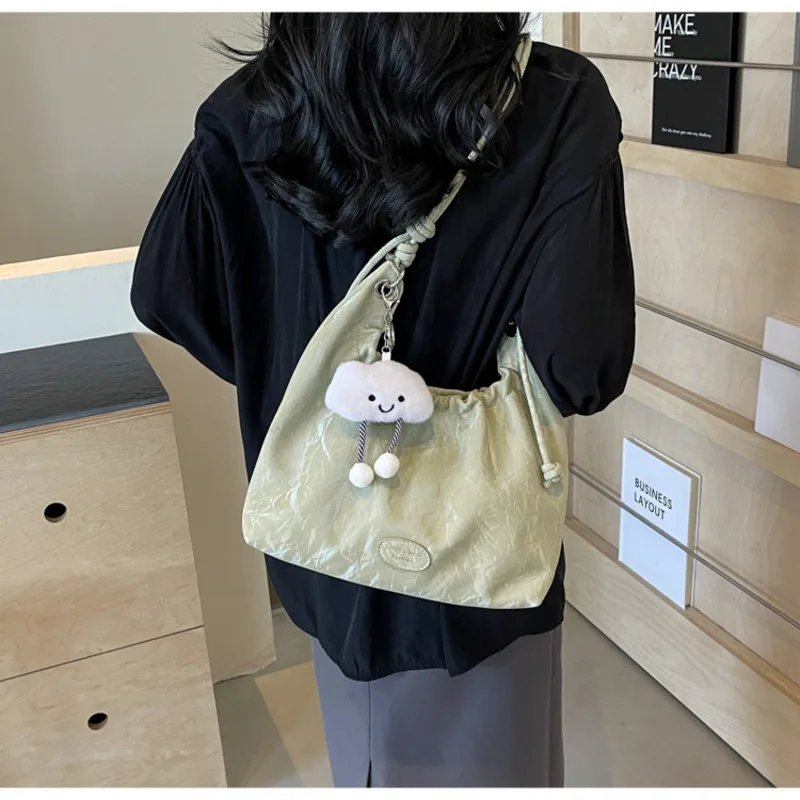 Women's Tote Bag 2024 New Versatile Crossbody Shoulder Bag Fashion Small Solid Color Handbag