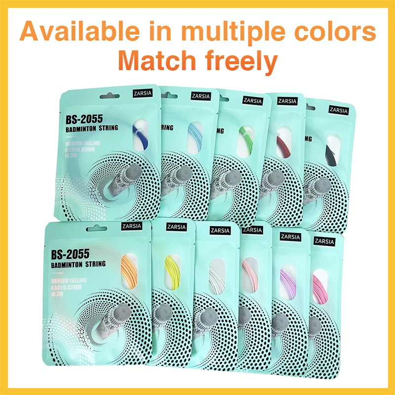 Length 10M Badminton Line 0.73mm Novice Badminton Racket Line Elastic Resistant To Hitting Multi-color Training