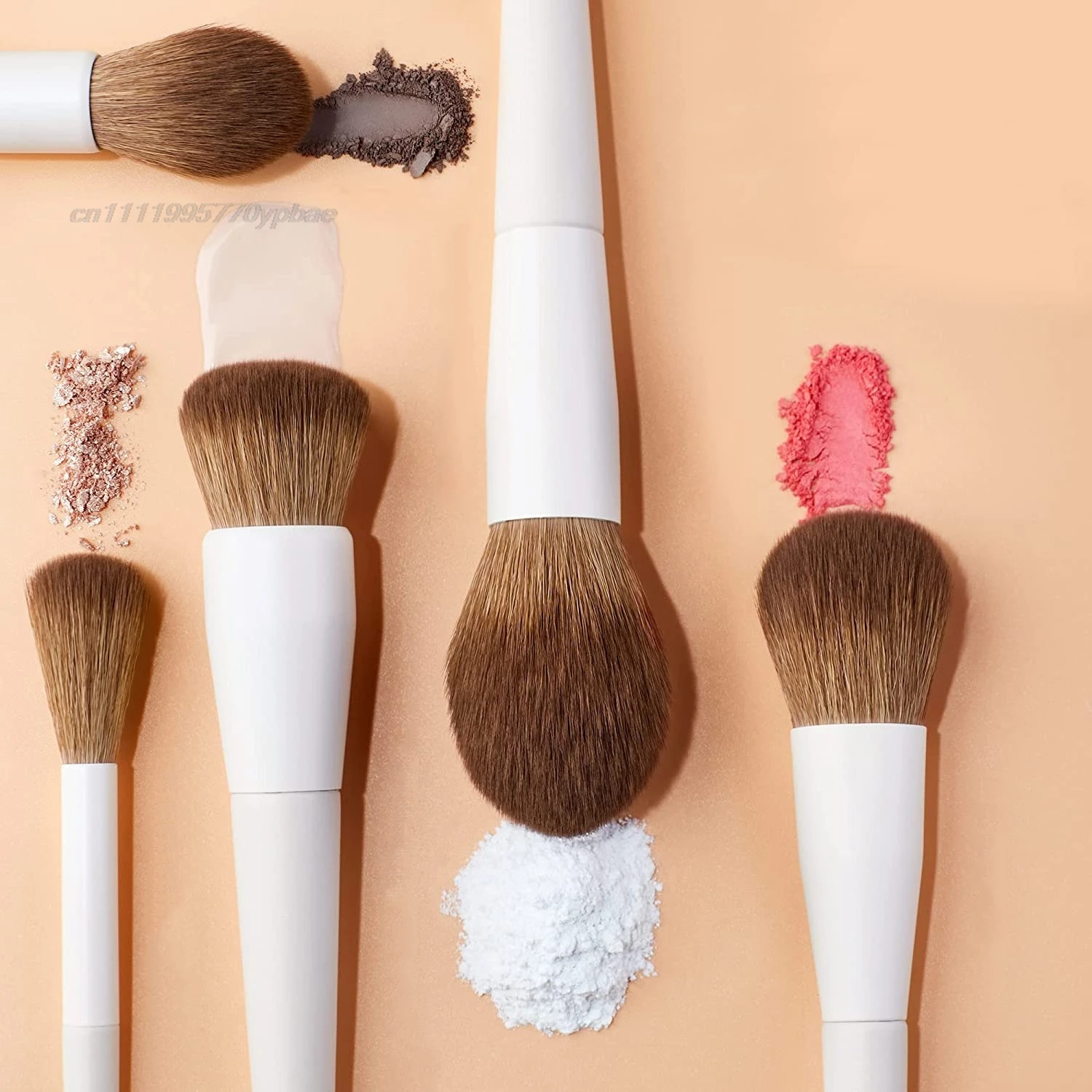 Set di 14 Pennelli per Trucco Sintetici per Fondotinta, Cipria, Contouring, Ombretto, Eyeliner, Sfumature e Illuminanti - immagine 3