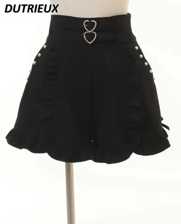 ★ riiiku★suspender lace skirt Black Jirai Kei Skirt Black Lace Hem Suspender Skirt – Honey Wardrobe