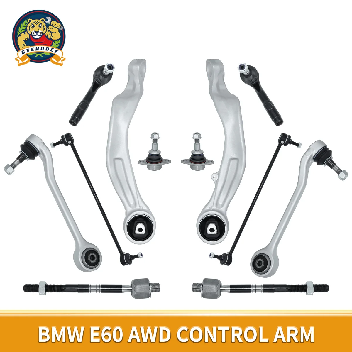 

Svenubee 12pcs Front Control Arm Ball Joint Sway Bar Link Tie Rod for BMW E60 525xi 528i 528xi 530xi 535i 535xi 2006-2010