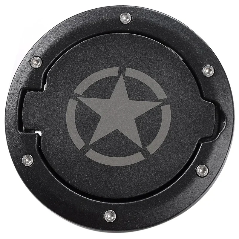 Gas Tank Cap Cover Fuel Oil Filling Port Aluminum Alloy Tank Cover For 2007-Jeep Wrangler Jk 4-Door 2-Door