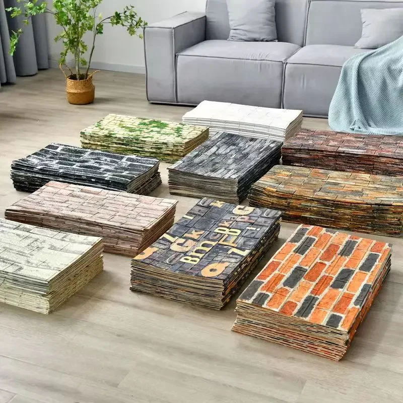 20X White Foam 3D Tile Brick Ceiling Panel Wall Sticker Self Adhesive Wallpaper | UK