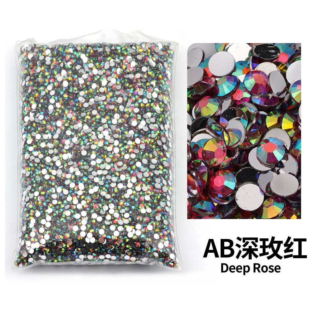 Variety Pack of Small Resin Rhinestones for Nail Art and DIY Crafts - Bulk Wholesale Flat Back Crystals