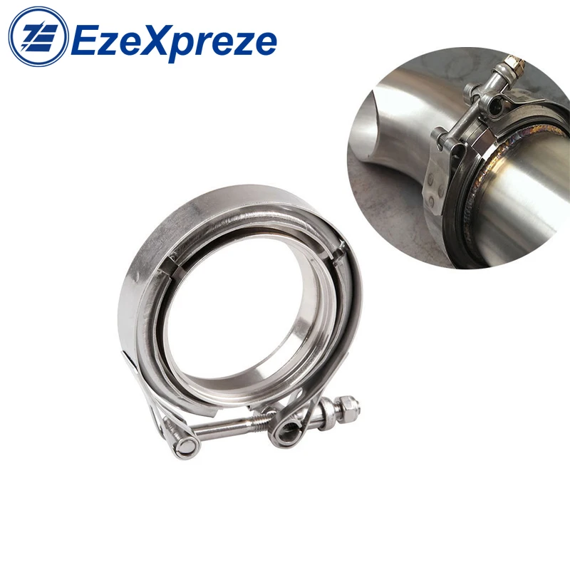 

Stainless Steel Auto 3 Quick Release V Band 2" 2.5" 3" 4" 3 Inch Male Female Exhaust Flange 76mm Vband Clamps
