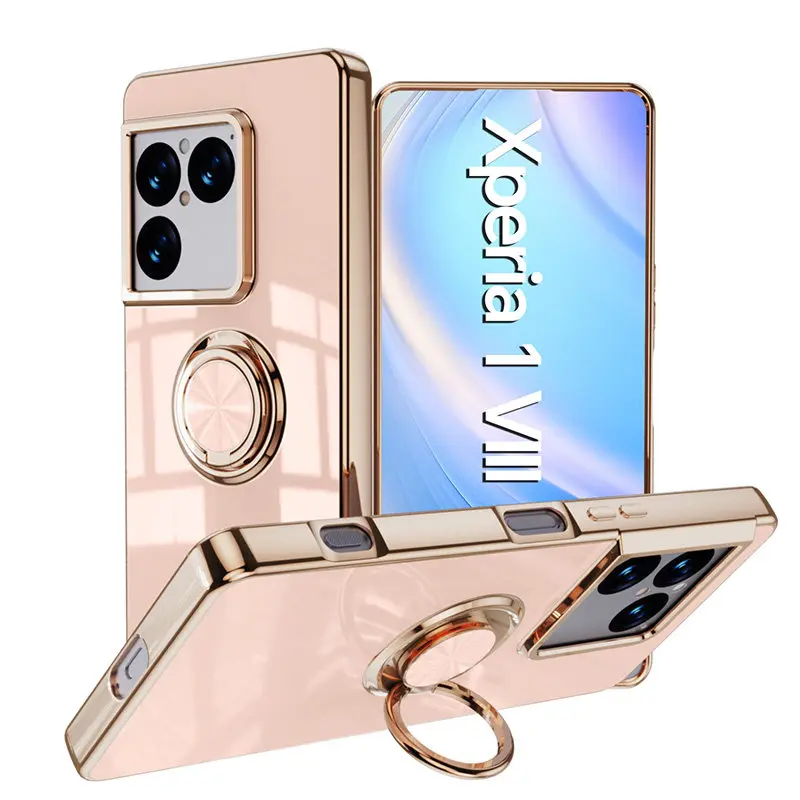 MagSafe Magnetic 360° Ring Electroplated Shockproof Phone Case with Soft Silicone Bumper