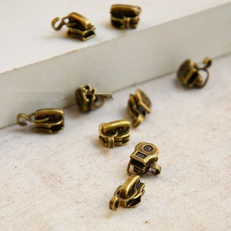 20Pcs 3# Vintage Metal Zipper Head for Zipper Repair DIY Sewing,zipper repair kit,zipper pullers,zipper sliders,zipper heads,zipper accessories