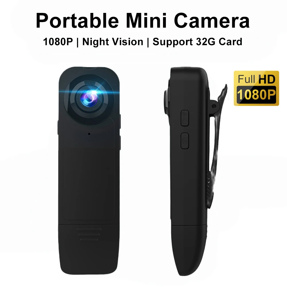 A18 Mini Camera Full Hd 1080P Micro Body Camcorder Visione Notturna Piccola Videocamera Visione Notturna Sport Dv Clip Posteriore Body Cam