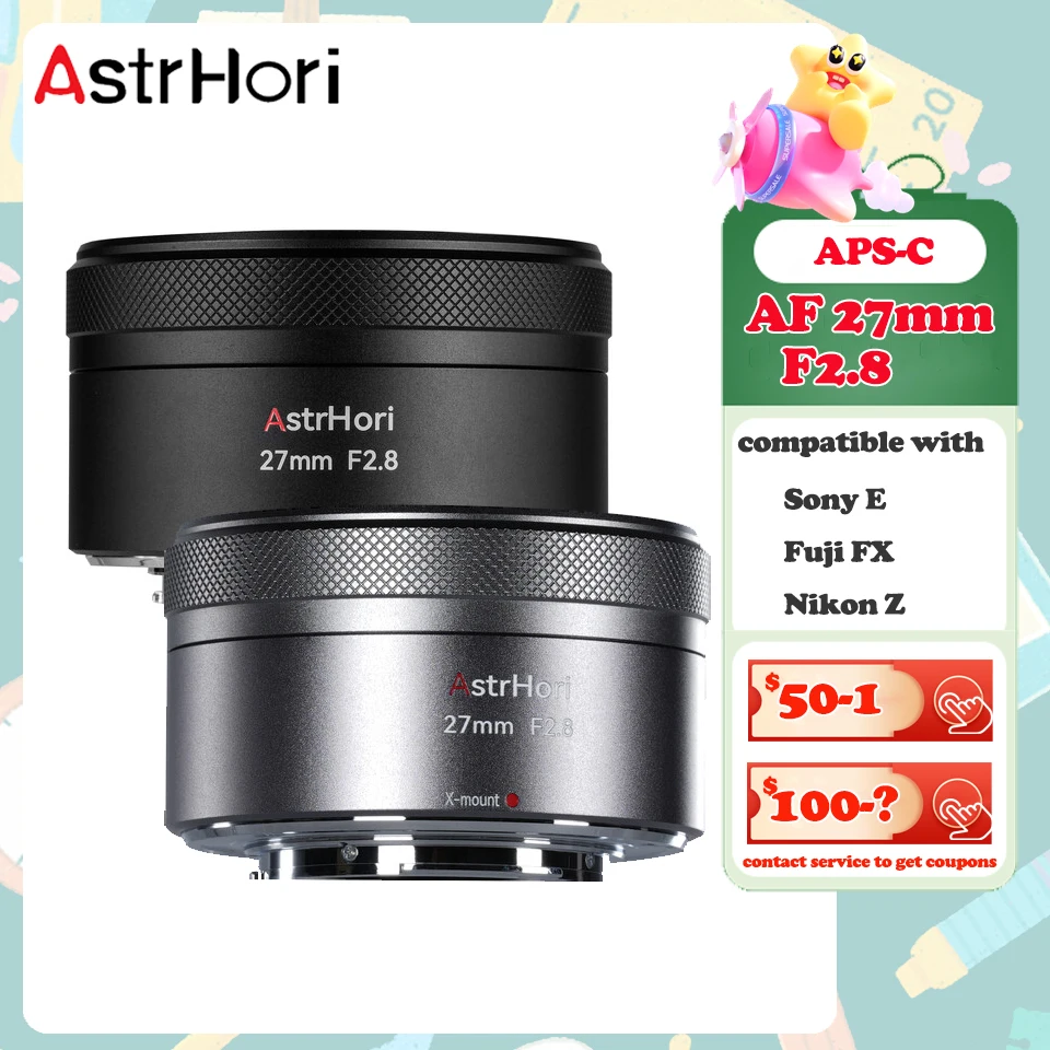 AstrHori AF 27mm F2.8 Z Autofocus Ultra-compact Pancake Camera