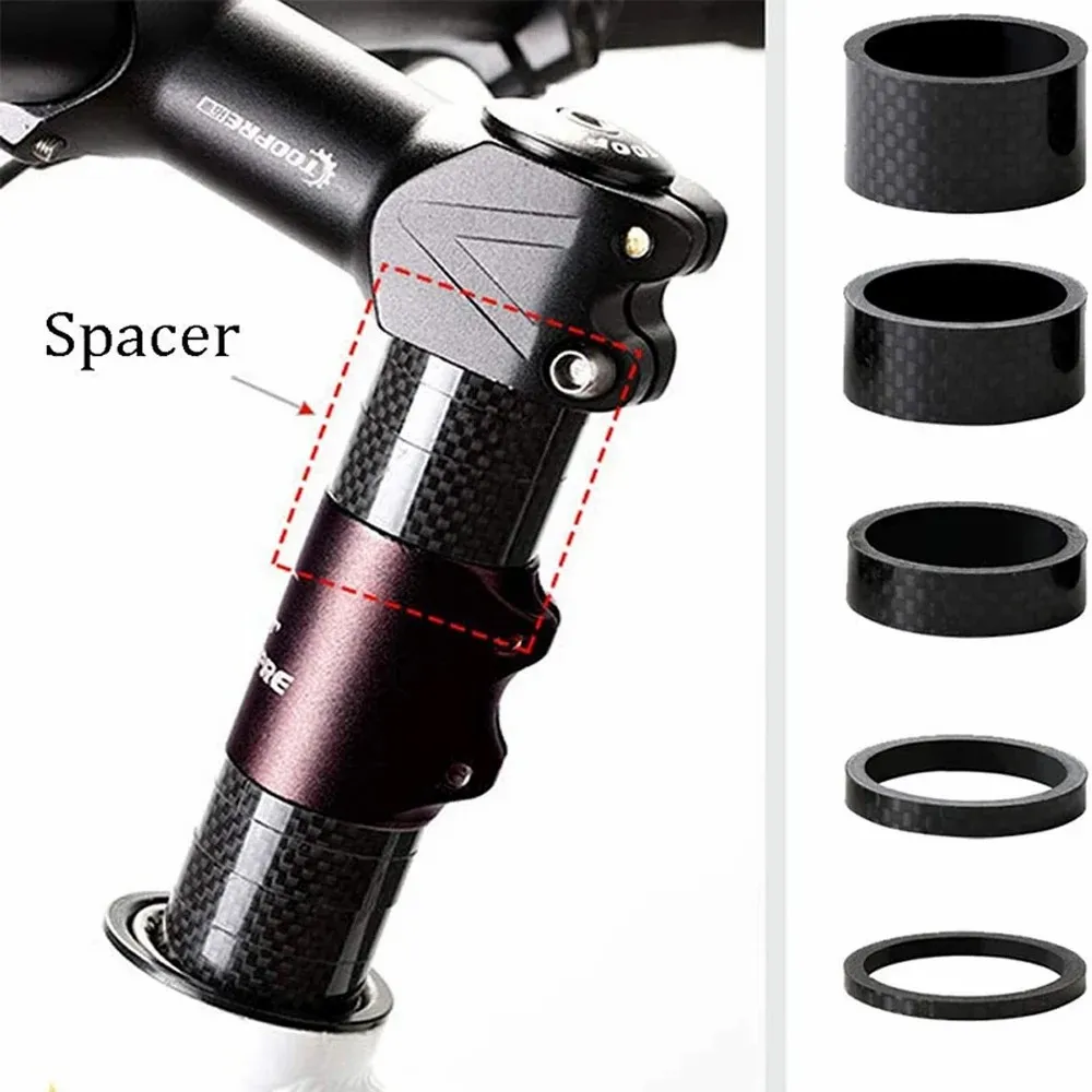 Bicycle Carbon Fiber Spacer 3/5/10/15/20mm 28.6mm Headset Washer MTB Front Fork Spacer Accessories bicycle spacer