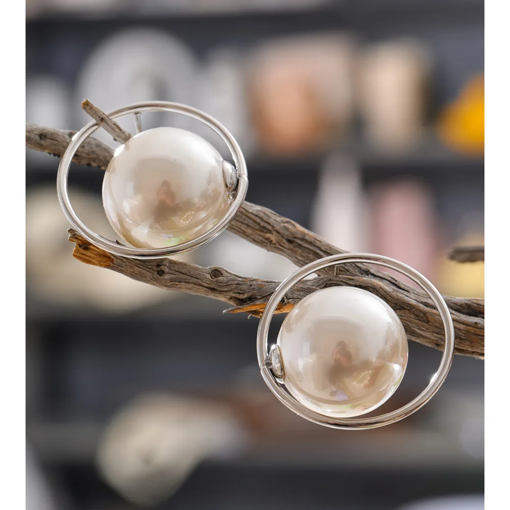 Yhpup Earrings Pearls Stud