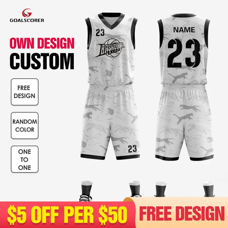 

Customize 100% Polyester Breathable Dropshipping Basketball Team Uniforms Mens Double Sided Basketball Jersey Set With Numbers
